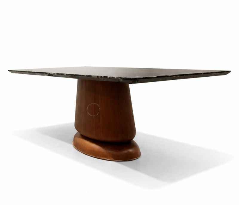 Image 3 for 2310/824 8 Seater Marble Dining Table with Wooden Base 7.3×3.8
