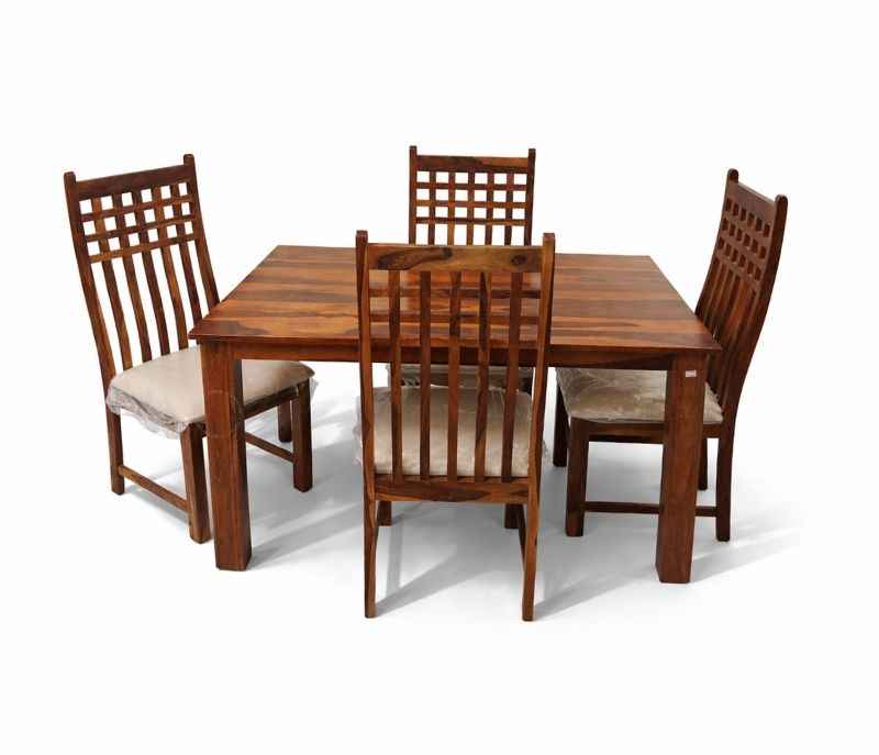 Image 4 for MHDT Dining Set 1+4 Seater Sheesham Wood Honey (EC OTD)