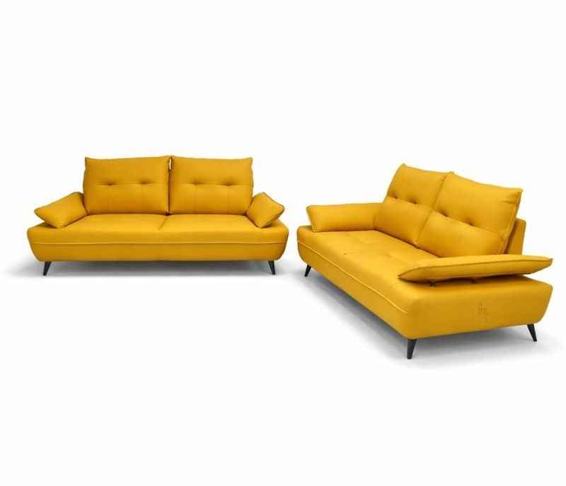 Image 2 for ZM 973 Sofa 3+2 Seater Body Touch Leather Pine Wood Frames With Metal Legs