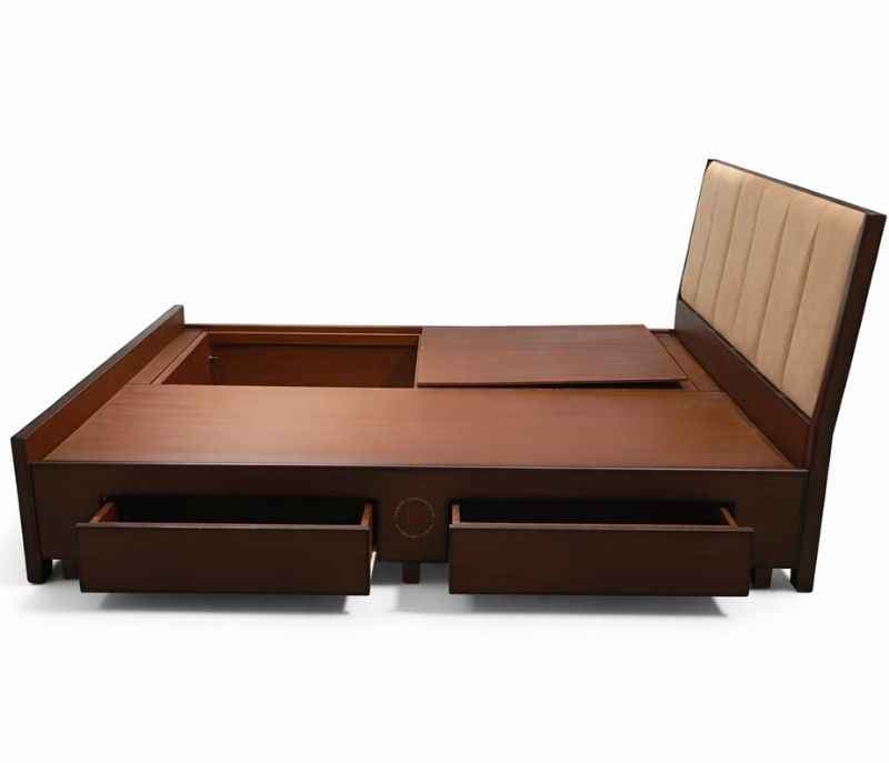 Image 8 for Cushion Patti King Size With Storage and Drawer (Block Board, Brown) (HYD)(CP)