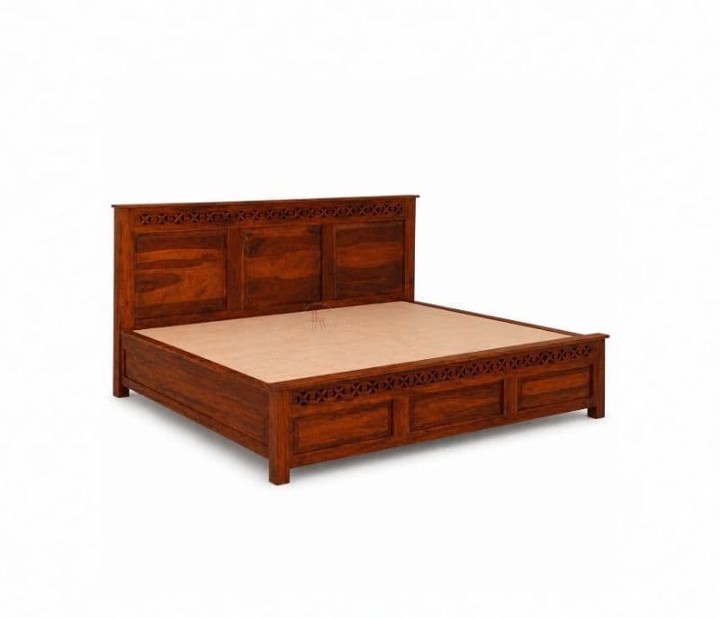 Image 3 for Rudolf Sheesham Wood Hydraulic Storage Premium Solid Sheesham Wood Honey Finish (SCV _PKU)