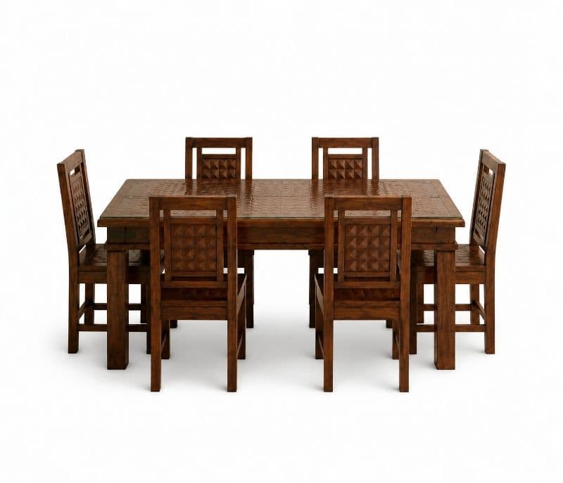 Image 2 for Diamond Solid Sheesham Wood Dining Set (SCV_PKU)
