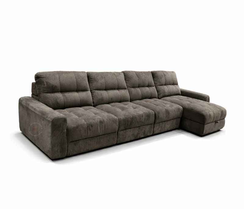 Image 3 for 80552 Electric Slider 3+ Lounger Velvet Suede Fabric (BS-CP)