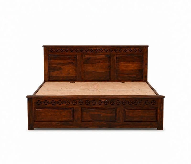 Image 5 for Rudolf King Size Box strorage Shesham Wood Storage Premium Solid Sheesham Wood Honey Finish (WF)(EC)