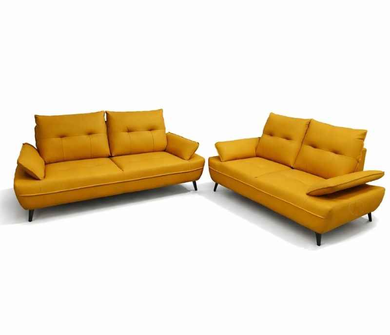 Image 3 for ZM 973 Sofa 3+2 Seater Body Touch Leather Pine Wood Frames With Metal Legs