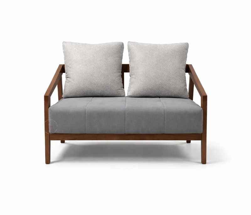 Image 7 for Ghana Teak 3+2+1 Seater Sofa Suede Fabric (EC)(HYD)(BWD)(KORA)