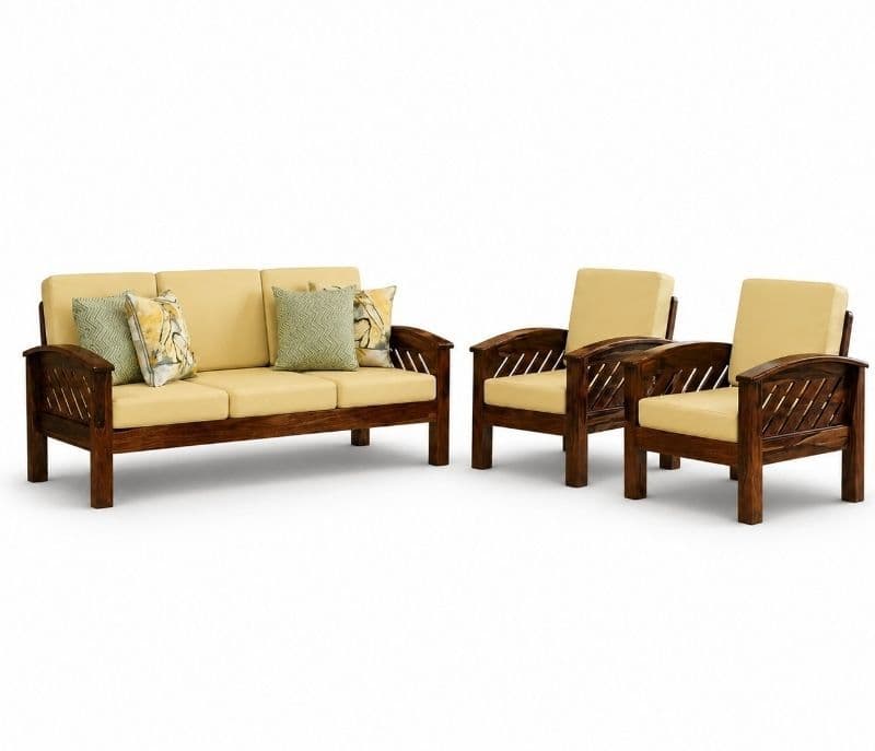 Image 2 for Jiya 3+1+1 Seater Sheesham Sofa (WI)