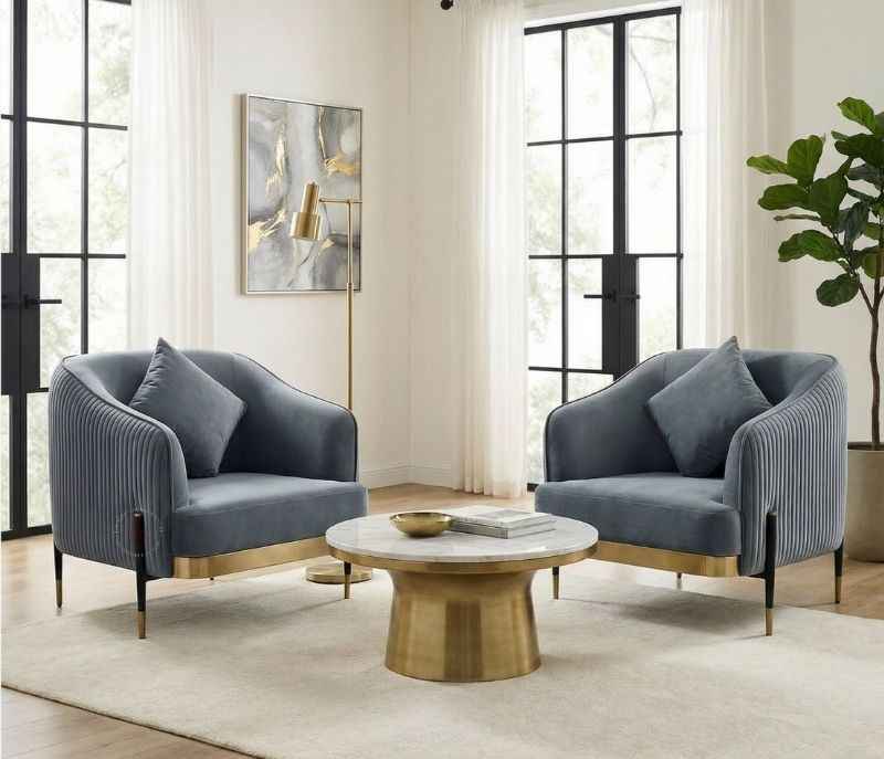 Image 2 for Arcadia Fedora | Accent Chair Velvet Fabric (ARC)