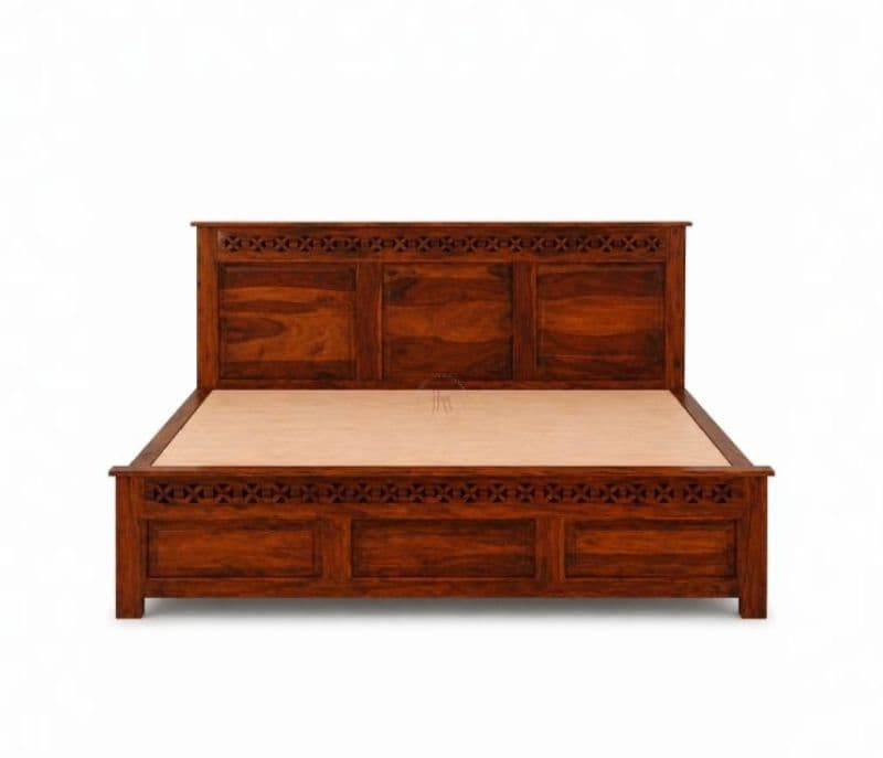 Image 4 for Rudolf Sheesham Wood Hydraulic Storage Premium Solid Sheesham Wood Honey Finish (SCV _PKU)