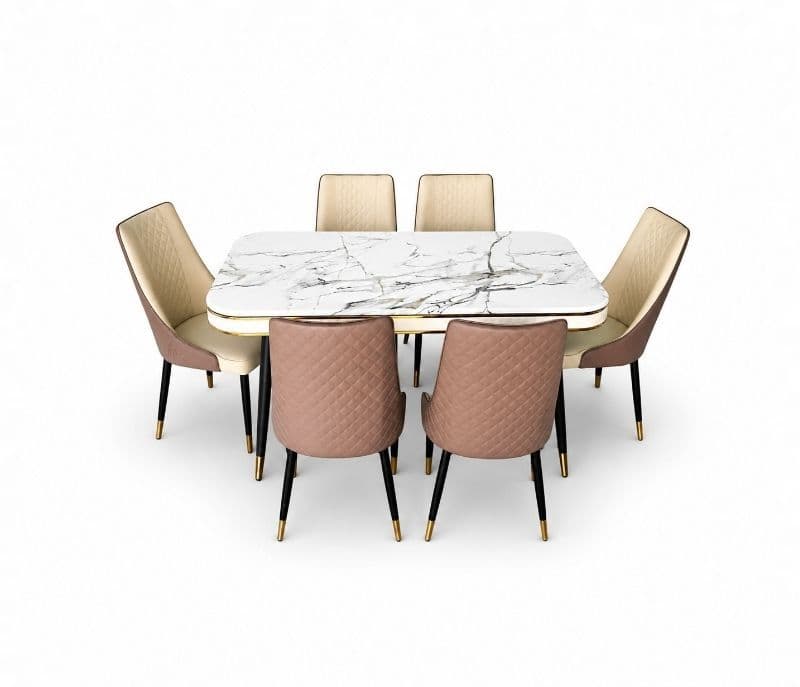 Image 2 for Imported Dining Set-C140-42091-3 Table/Y10 Chair 1+6 (BWD)