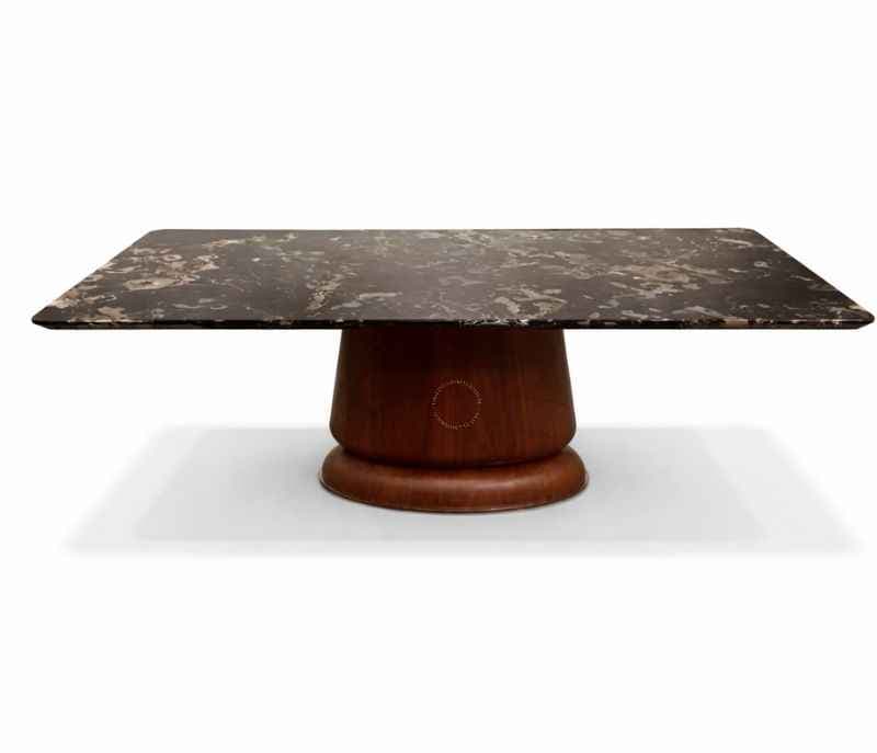 Image 4 for 2310/824 8 Seater Marble Dining Table with Wooden Base 7.3×3.8