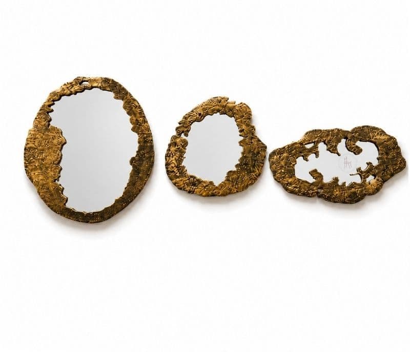 Image 2 for Cocovery Set of 3 Metal Mirrors