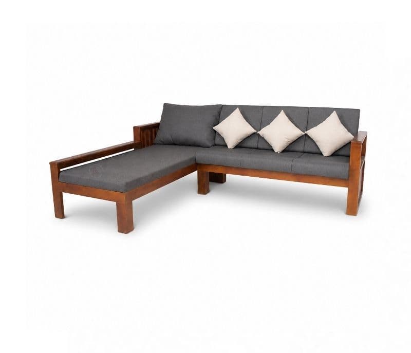 Image 2 for L-Shape Sofa Solid Rubber Wood (ZAM) (OWD)