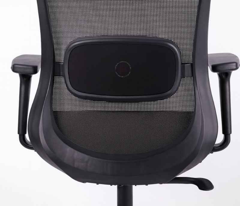 Image 6 for Hawk MB Black Mesh Office Chair Adjustable Height Revolving Study Work from Home Chair Computer Desk Chair Back Lumbar Support Ergonomic Chair Tilting Arm Support
