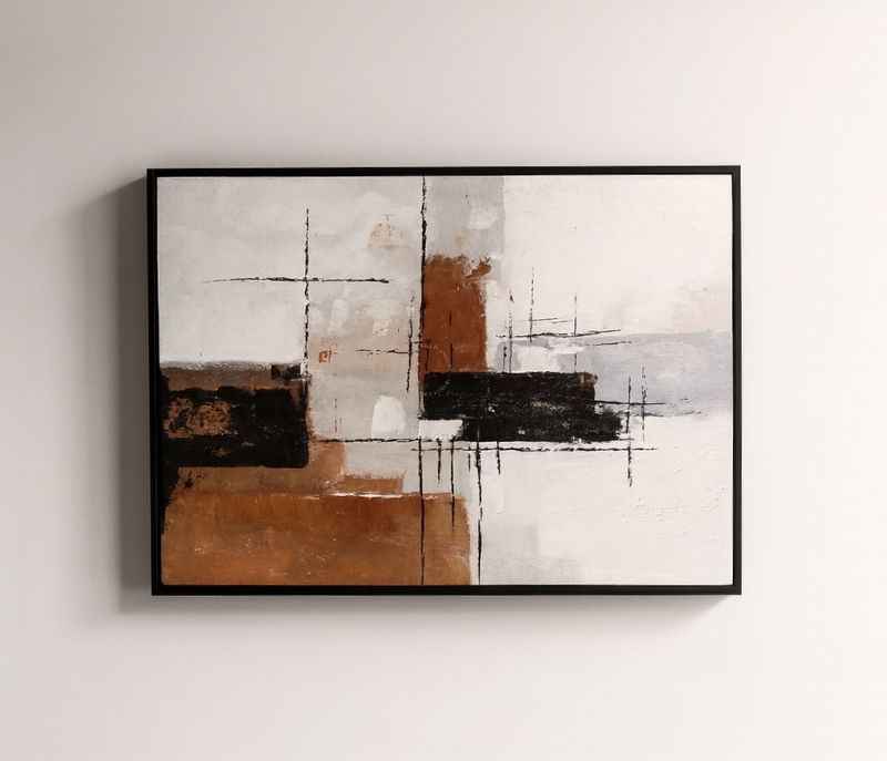 Image 3 for 50X 70 CM Hardbord Frame Hand Painted Wall Art Paintings, Modern Abstract Art for Dining Room, Extra Large Paintings for Living Room