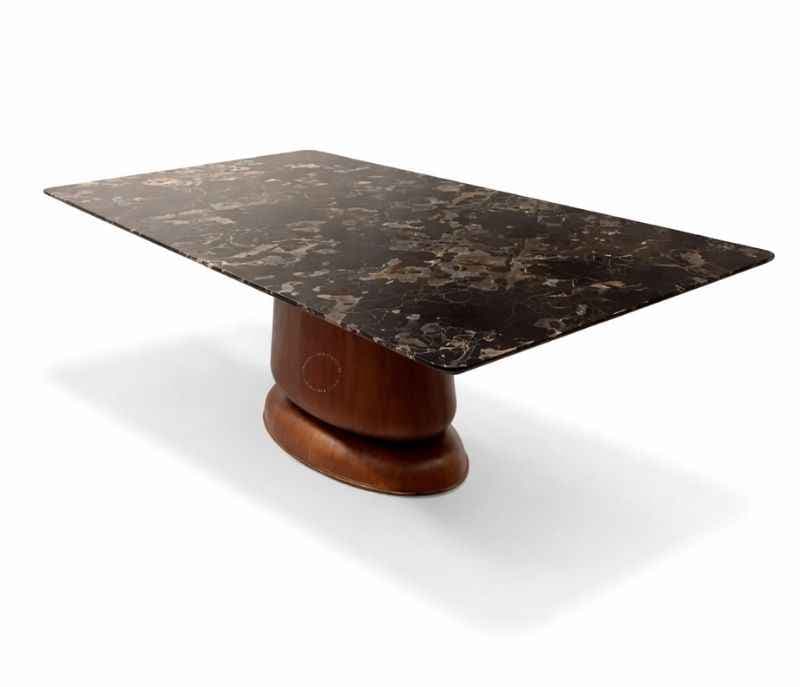 Image 2 for 2310/824 8 Seater Marble Dining Table with Wooden Base 7.3×3.8