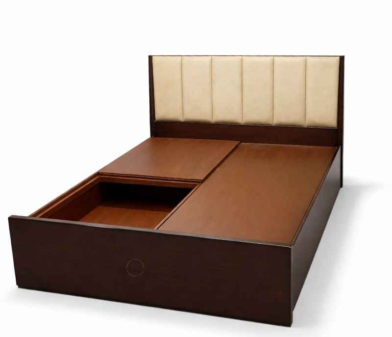 Image 6 for Cushion Patti King Size With Storage and Drawer (Block Board, Brown) (HYD)(CP)