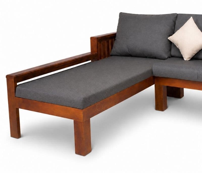 Image 3 for L-Shape Sofa Solid Rubber Wood (ZAM) (OWD)