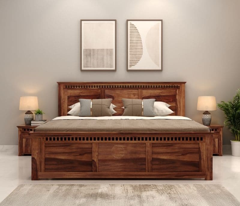 Image 2 for Adolph Sheesham Hydraulic Storage Premium Solid Sheesham Wood Honey Finish (SCV _PKU)