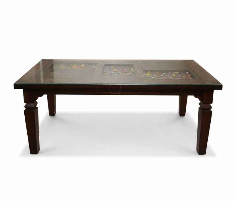 Image 4 for New Classic DT 6 Seater Assam Teak Wood Dining Set (BTM)(LGB)(HYD)(EC)(SKN)