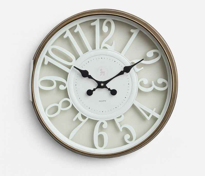 Image 3 for F-WC-334 Circle clock on white background wall