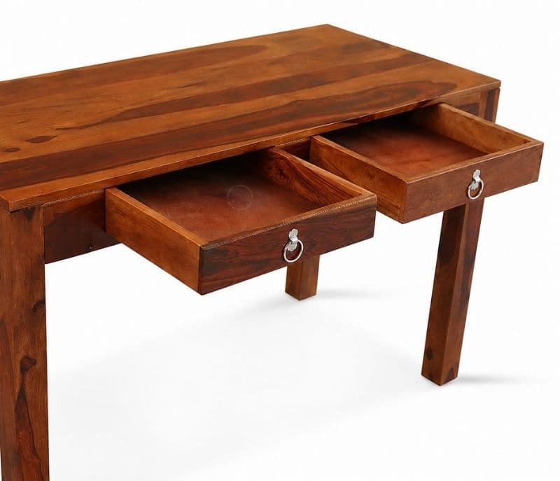 Image 6 for Deskora Study Table Solid Sheesham Wood (Honey Finish) (SCV_PKU)