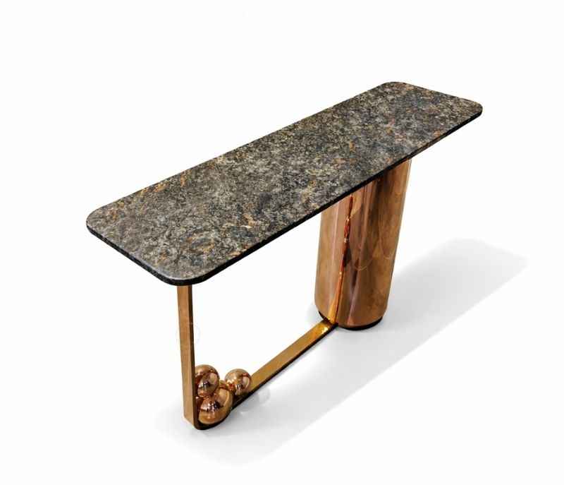 Image 4 for X54 Marble Top With PVD Rose Gold Base (HYD OTD)