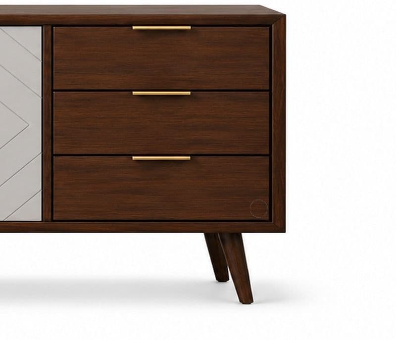 Image 4 for Lara 3 Drawer 2 Door SideBoard Cabinet Sheesham Wood (WI)