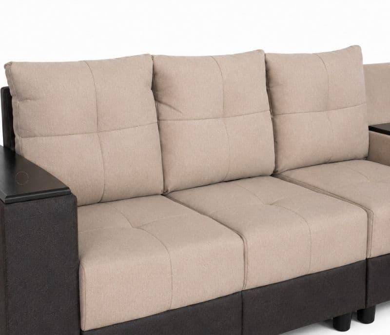 Image 3 for Itallian L-Shape Sofa Solid Neem Wood (ZAM) (OWD)