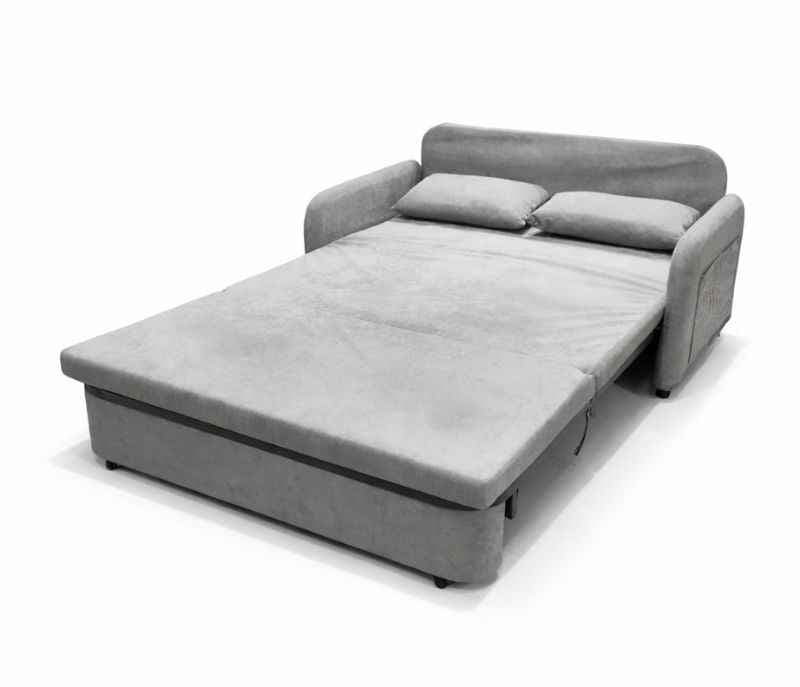 Image 5 for 9923 Sofa Cum Bed 2 Seater Velvet Fabric (WF)