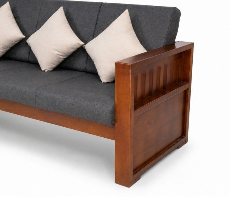 Image 5 for L-Shape Sofa Solid Rubber Wood (ZAM) (OWD)