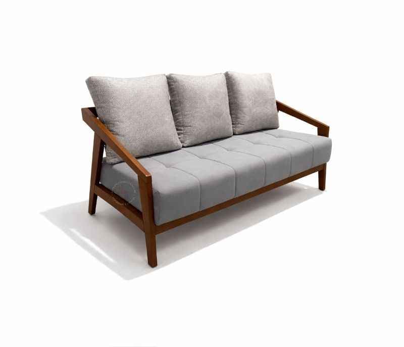 Image 5 for Ghana Teak 3+2+1 Seater Sofa Suede Fabric (EC)(HYD)(BWD)(KORA)
