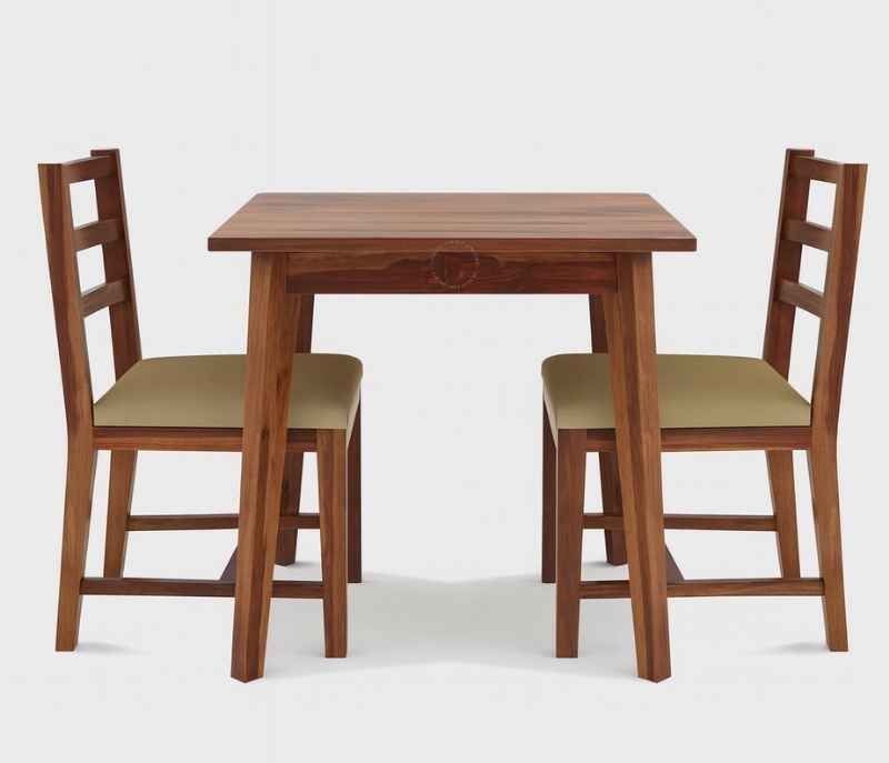 Image 2 for Quinn Sheesham Wood Dining Set 2 Seater (Honey Finish)
