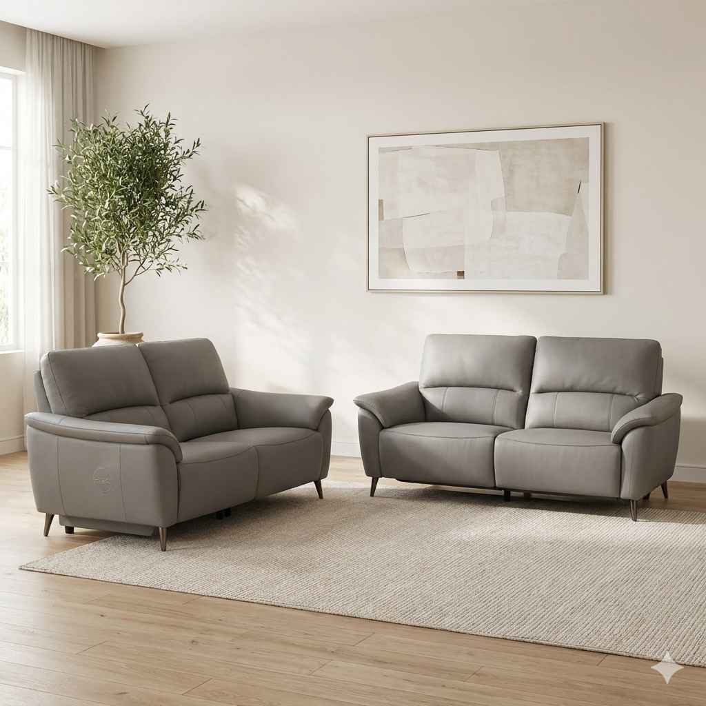 Image 1 for Elite 3+2 Power Recliner Leather Fabric (BTM)