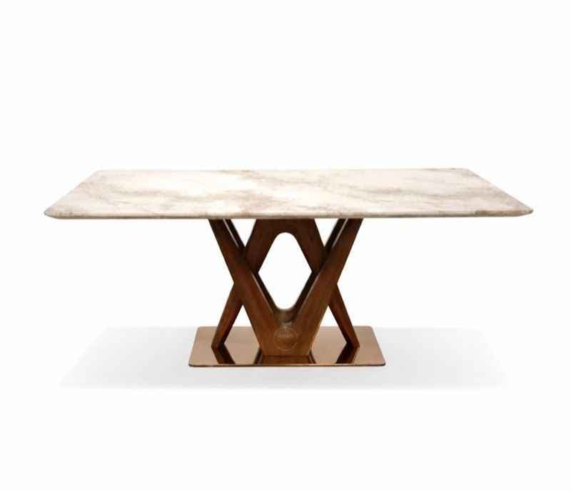 Image 9 for T63 180*90 6 Seater Marble Dining Set with Premium Leatherette Upholstery