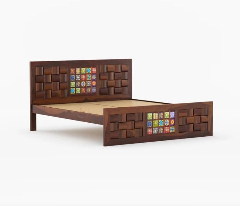 Image 4 for Tiles Sheesham Hydraulic Storage Premium Solid Sheesham Wood Honey Finish (SCV _PKU)