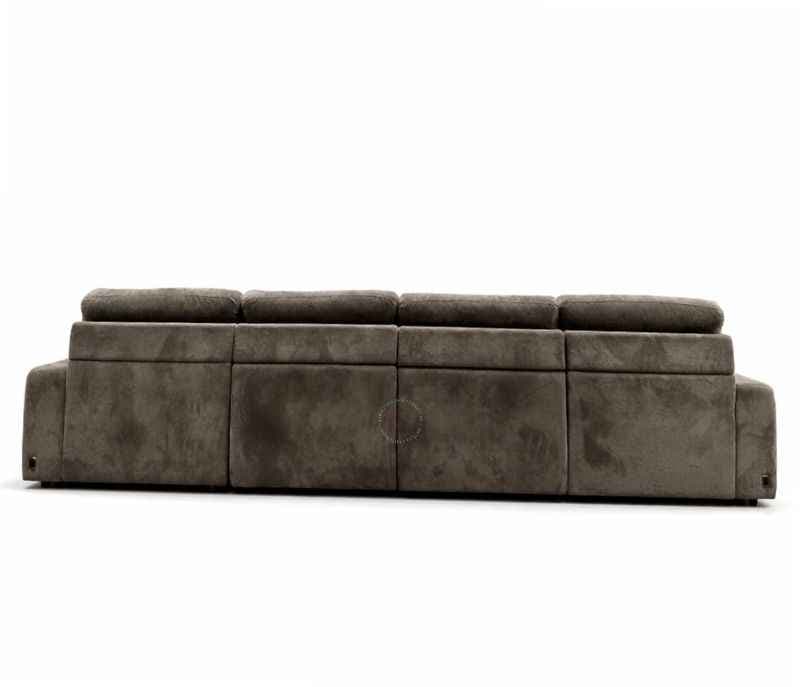 Image 13 for 80552 Electric Slider 3+ Lounger Velvet Suede Fabric (BS-CP)