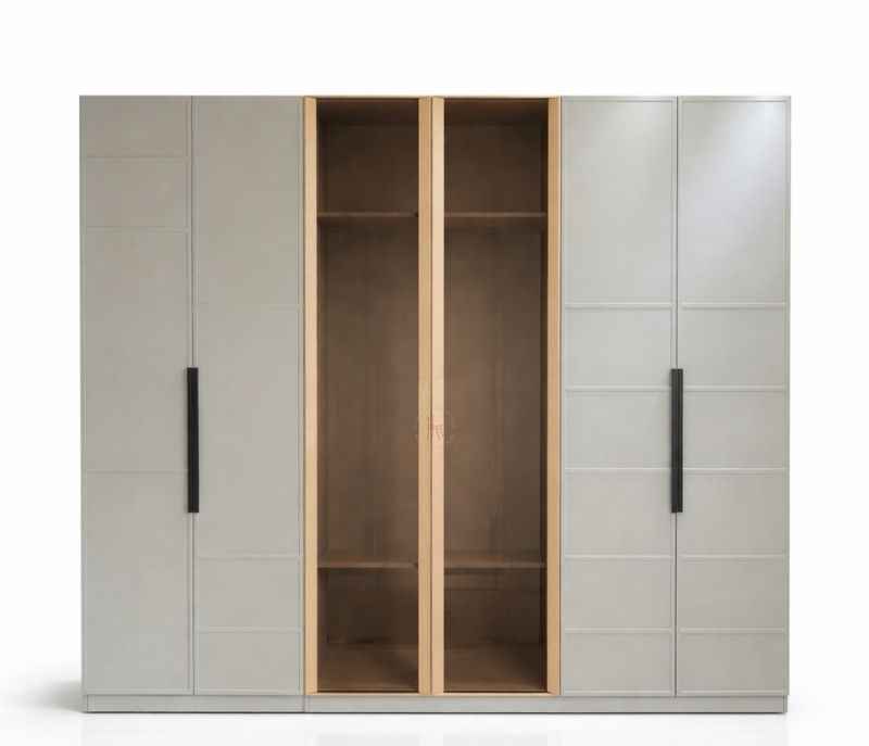 Image 8 for 45001 Bedroom Set King Size 72x78 with Hydraulic Storage + Dresser 2 Bed Side Table + 6 Door Wardrobe (WF OTD)