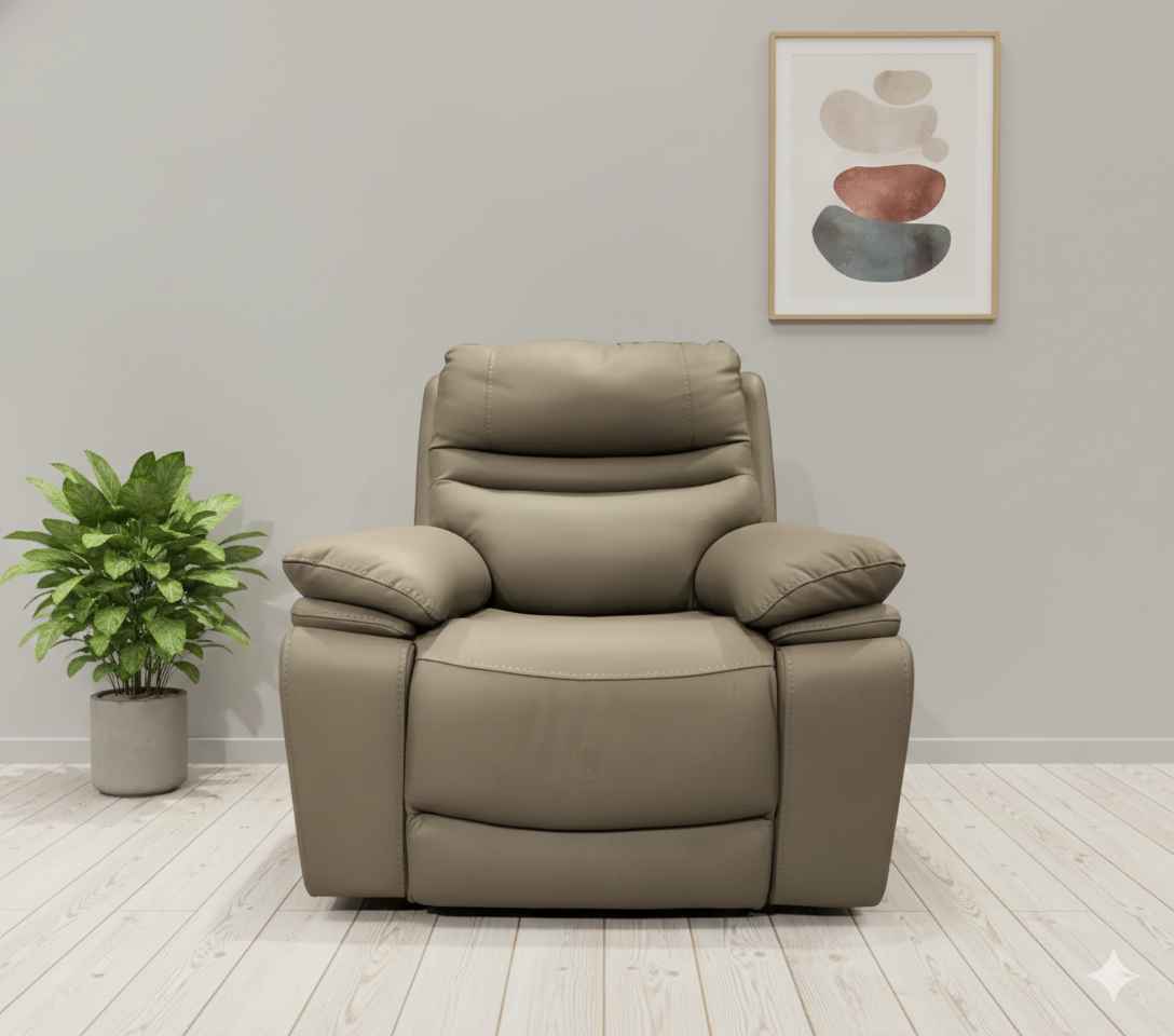 70153 Electric Recliner Single Seater Leather Fabric (CP)