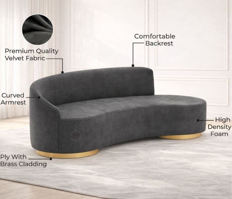 Image 7 for Osbert Premium Curved Sofa