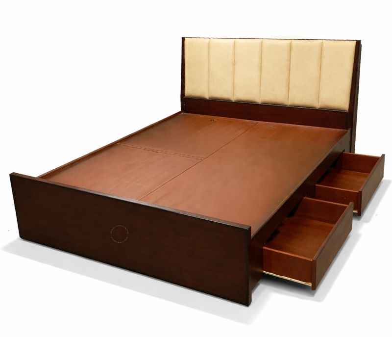 Image 7 for Cushion Patti King Size With Storage and Drawer (Block Board, Brown) (HYD)(CP)