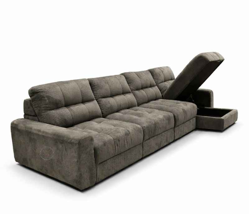 Image 6 for 80552 Electric Slider 3+ Lounger Velvet Suede Fabric (BS-CP)