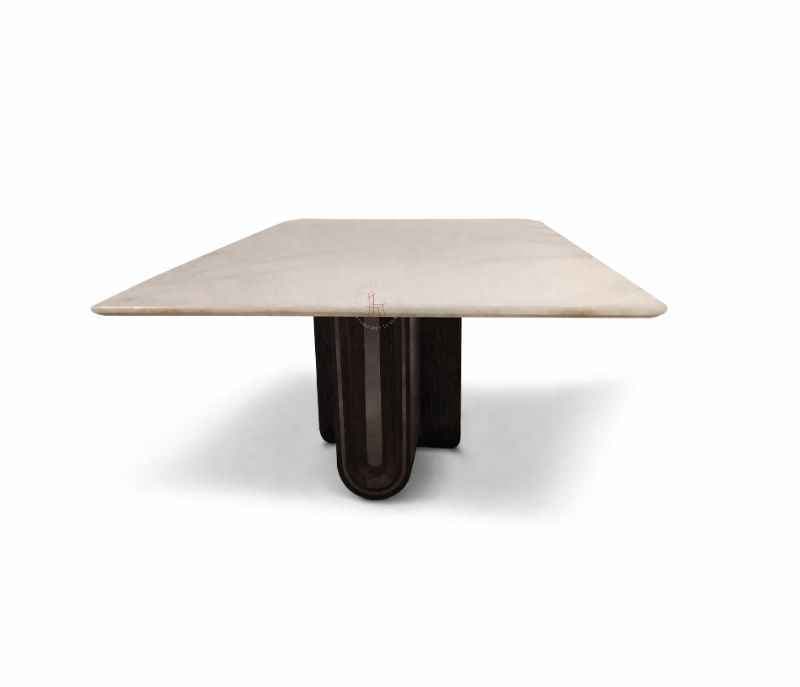 Image 13 for DINING TABLE 1088+DBH+DINING CHAIR X-16 Onyex Marble Top With Ash Wood Base And Metal Strip
