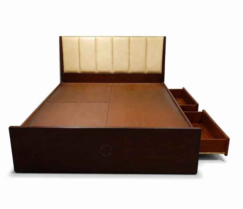 Image 5 for Cushion Patti King Size With Storage and Drawer (Block Board, Brown) (HYD)(CP)