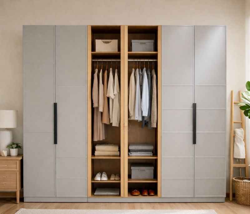 Image 7 for 45001 Bedroom Set King Size 72x78 with Hydraulic Storage + Dresser 2 Bed Side Table + 6 Door Wardrobe (WF OTD)