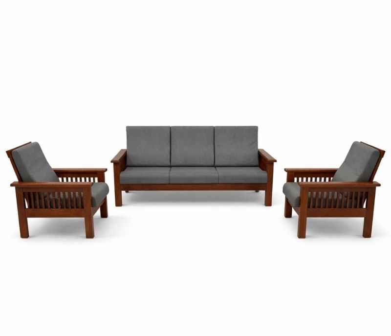 Image 3 for Monark Royal Sofa 3+1+1 Seater Malfino Fabric (Molfino, Grey) (BSK OTD)