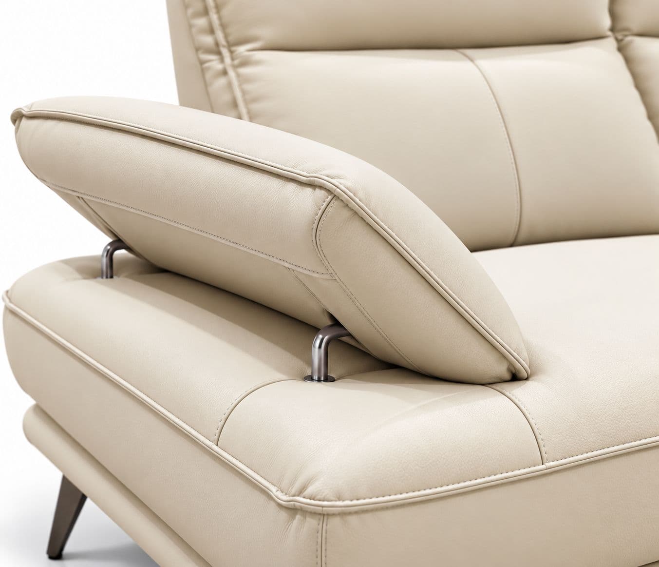 Image 3 for ZM958 3 Seater Sofa Half Leather -3S-59124 Off White