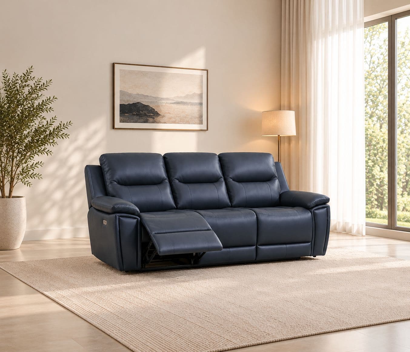 Manwah U71191M Power Recliner Leather