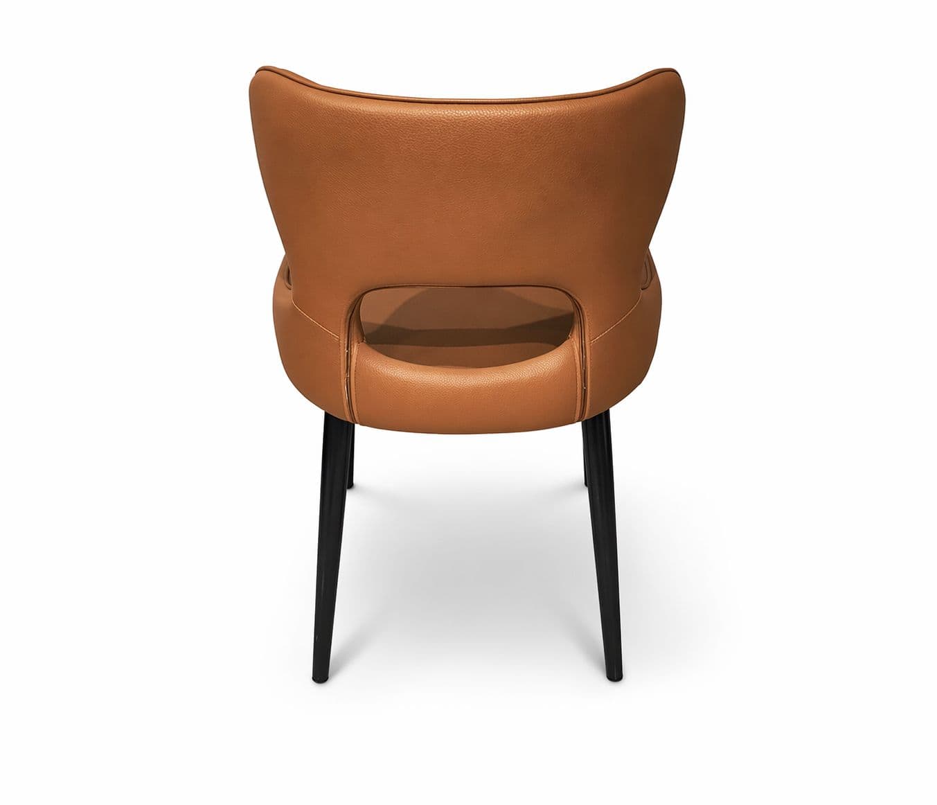 Image 6 for 131 Orange Dining Chair Single Seater Cat Paw Leather Carbon Steel Frame (WH)