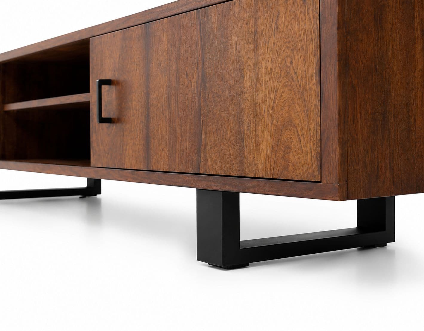 Image 6 for Live Edge TV Cabinet Solid Acacia Wood Leg MS Metal